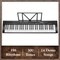 Ashthorpe 61-Key Electronic Keyboard Piano for Beginners, Digital Piano Keyboard Set Includes Headphones, Microphone, and Keynote Stickers